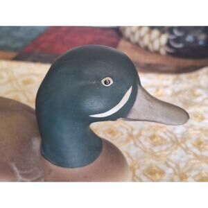 Andrea By Sadek Ceramic Duck #7915 Figurine 12”l x 5.5"w x 4.5"t 1983